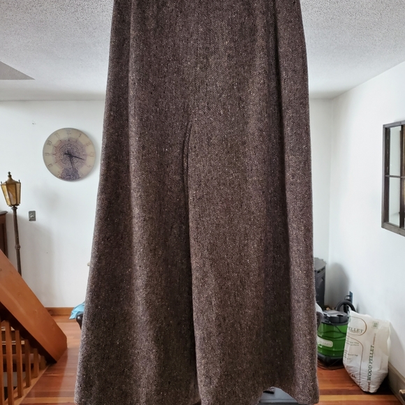 ORVIS wool brown tweed gaucho culotte pants - Picture 6 of 7